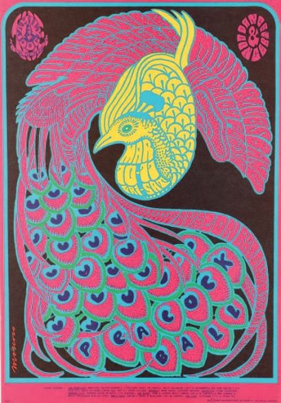 VICTOR MOSCOSO (NÉ EN 1936) 
The Doors, Avalon Ballroom, 1967
Affiche signée en bas...