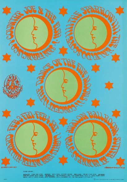 VICTOR MOSCOSO (NÉ EN 1936) 
Dance of the five moons, 1967
Affiche.
Copyright 1967,...