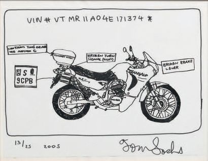 TOM SACHS (NÉ EN 1966) 
VIN= VT MR11A04E171374, 2005
Lithographie signée en bas à...