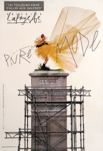Jean-Paul Goude (né en 1940) 
Pure Mode Affiche.
H_172,5 cm 
L_117 cm