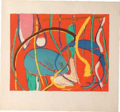 André LANSKOY (1902-1976) 
Sans titre, 1964
Lithographie.
Signée et datée en bas...