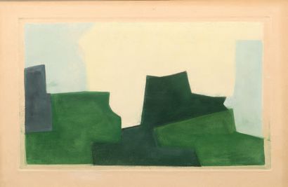 Serge POLIAKOFF (1906-1969) 
Composition en vert, 1969
Pointe sèche et aquatinte.
Edition...