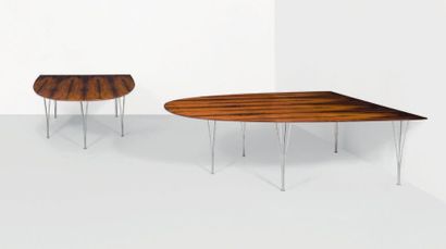 Bruno MATHSSON (1907-1988) 
Suède
Grande table modèle «Superellipse»
Palissandre...