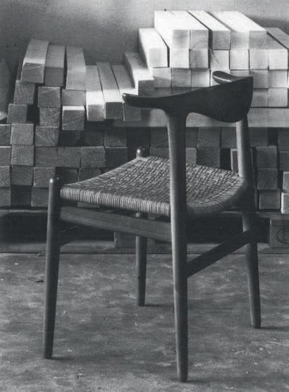 Hans J. wegner (1914-2007) 
Danemark
Paire de chaises «Cow Horn» modèle JH 505
Chêne,...