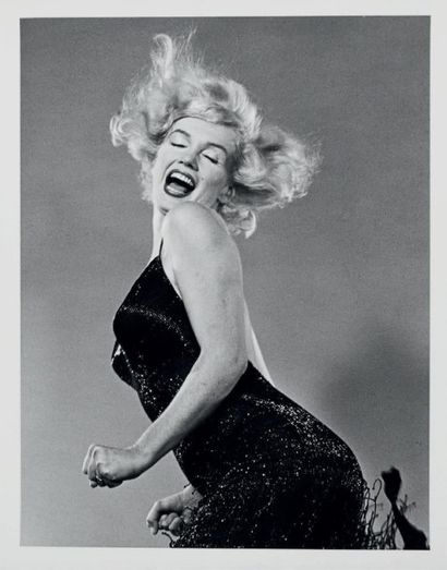 Philippe HALSMAN 
Jump series, Marilyn Monroe
Tirage argentique d'époque.
Tampon...