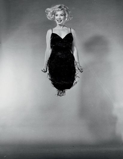 Philippe HALSMAN 
CM Jump series, Marilyn Monroe, 1959
Tirage argentique d'époque.
Tampon...