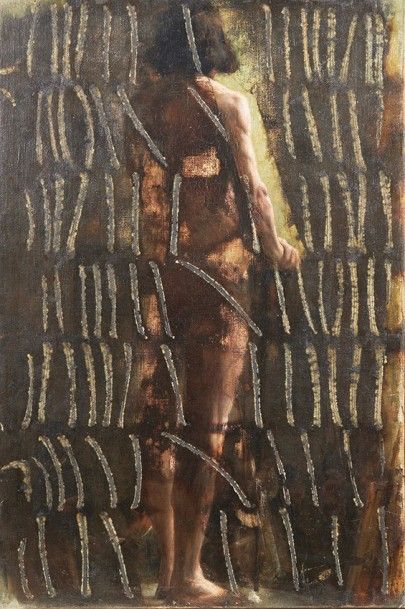 Christian JACCARD (né en 1939) Femme nue de dos devant une bibliothèque, 1981
Technique...
