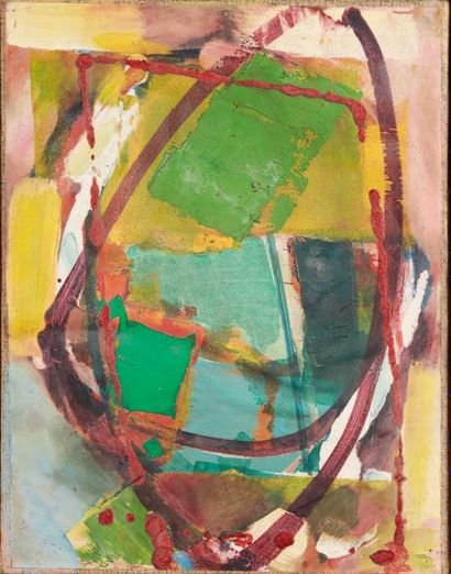 MICHEL CARRADE (né en 1923) Compositions
Deux huiles sur papier marouflé sur toile
Non...
