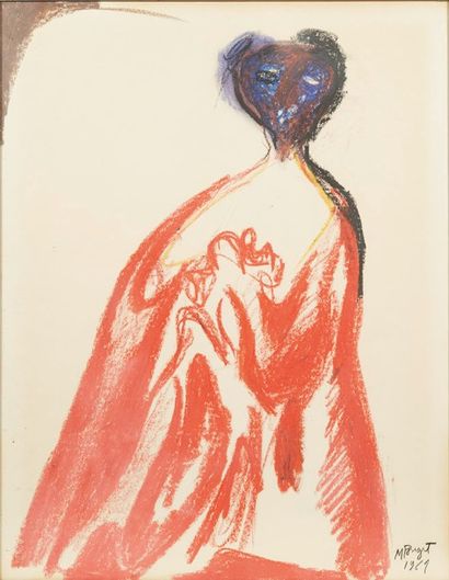 Marcel POUGET (1923-1985) Composition abstraite, 1959
Gouache sur papier
Signée et...