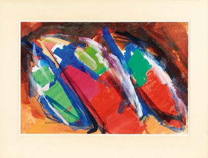 MICHEL CARRADE (né en 1923) Composition, 1959
Aquarelle et gouache sur papier
Signée...