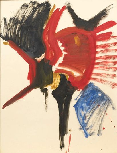 Marcel POUGET (1923-1985) Composition, 1959
Gouache sur papier
H_65 cm L_50 cm