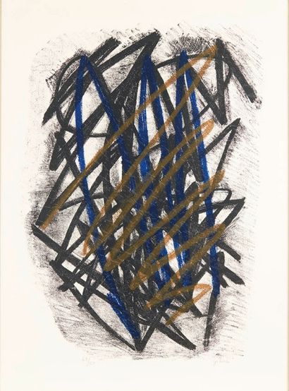Emile Gilioli (1911-1977) Composition abstraite
Lithographie imprimée en couleurs
Signée...