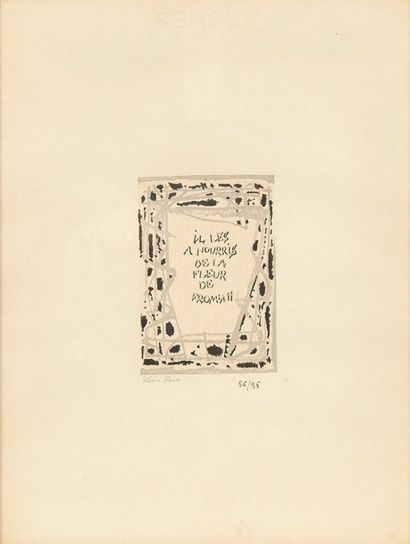 LÉON ZACK (1882-1980) Il les a nourri de la fleur de froment
Lithographie imprimée...
