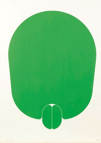 TUAN (NÉ EN 1963) Composition verte
Lithographie imprimée en couleurs
Numérotée «V....