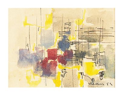 Paul Kallos (1928-2001) Compositions abstraites, 1954
Ensemble de quatre aquarelles...