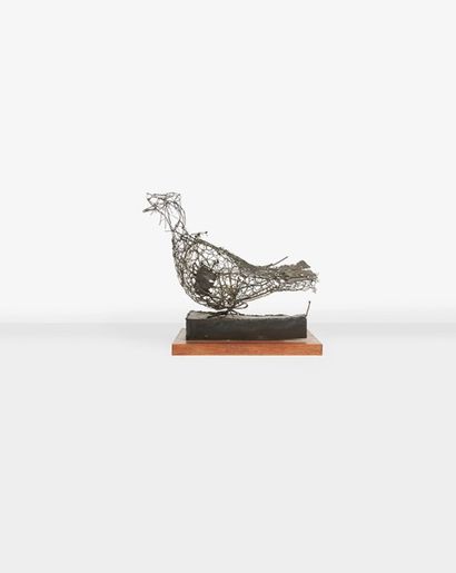PING-MING HSIUNG (1922-2002) Composition au grillage: oiseau
Pièce unique
Sculpture...