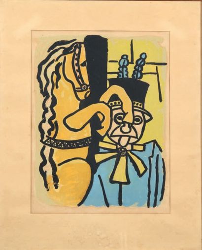 Fernand LÉGER (1881-1955) Le cirque, 1950
Ensemble de six lithographies en couleurs
Edition...