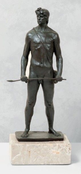 Jaime Mir Ramis 
Guerrier antique
Bronze à patine verte.
H_31,5 cm
Guerrero antiguo....