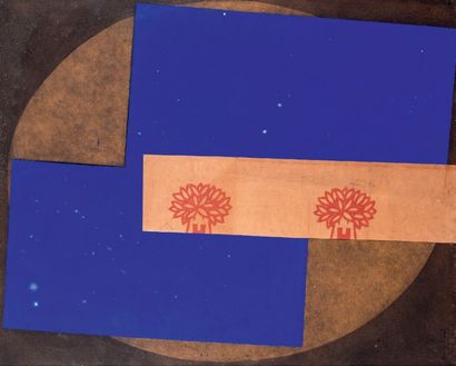 RAMON CANET (1950) 
Sin titulo, 1999
Technique mixte et collage sur papier marouflé,...