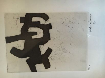 Eduardo CHILLIDA (1924-2002) Sérigraphie sur papier en relief
Numérotée 4 / 50
Signée...