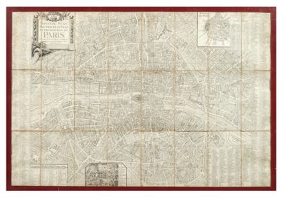 null NOUVEAU Plan routier de la ville et faubourgs de Paris, 1785
H_67 cm L_92 c...