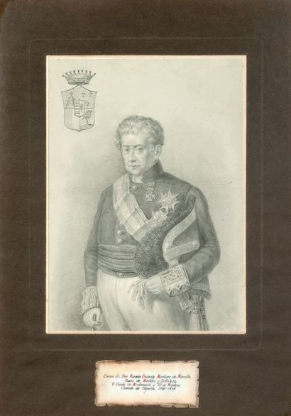 SUIVEUR DE AUGUSTÍ BUADES FRAU Portrait de Don Ramon Despuig martinez de Marcilla...