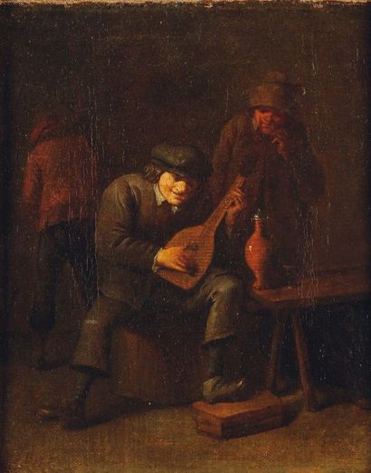 JOOS VAN CRAESBEECK (NEERLINTER VERS 1606 - BRUXELLES APRÈS 1654) Le joueur de mandoline...