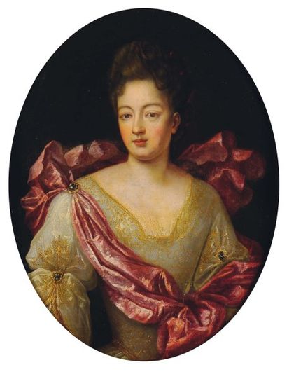 ÉCOLE FRANÇAISE DU XVIIIe SIÈCLE Portrait d'Anne Louise Bénedicte de Bourbon Condé,...