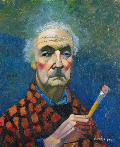 GEORGES ARDITI (NÉ EN 1914) Autoportrait, 1994 Huile sur toile. Signée et datée en...