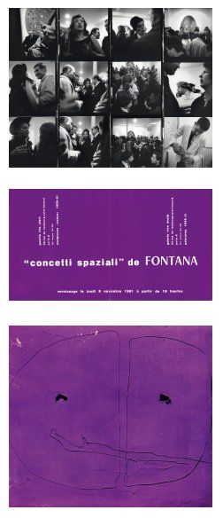 [ Iris Clert ] Ensemble comprenant des invitations Iris Clert exposition Fontana,...
