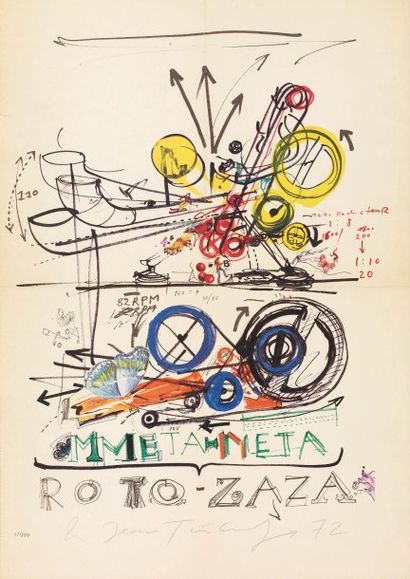 JEAN TINGUELY (1925-1991) Meta-Meta Roto-Zaza, 1972 Lithographie. Signée et numérotée...