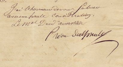 DAVOUT LOUIS (1770-1823) 2 lettres signées, 7 pages in-4 ou in-folio Harbourg (au...