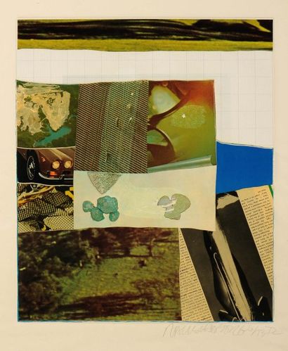 ROBERT RAUSCHENBERG (1925-2008) Horse feathers thirteen II, 1972 Collages, sérigraphie...