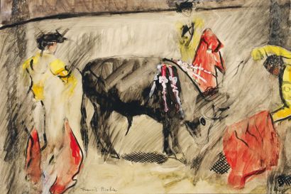 FRANCIS PICABIA (1879-1953) Corrida, ca 1925-1930 Gouache et aquarelle sur papier....