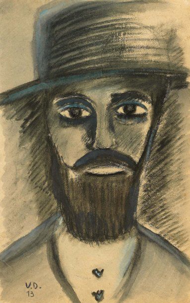 Kees VAN DONGEN (1877-1968) Autoportrait, 1913 Plume, encre de Chine, lavis et aquarelle...