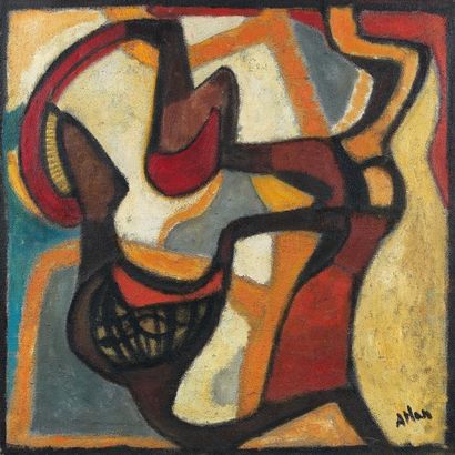 Jean-Michel Atlan (1913-1960) Composition de septembre, 1956 Huile sur toile. Signée...