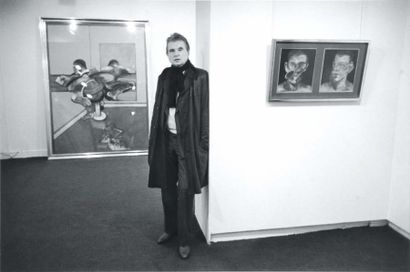 Claude Azoulay Francis Bacon à la Galerie Claude Bernard, 1977 Photographie signée...