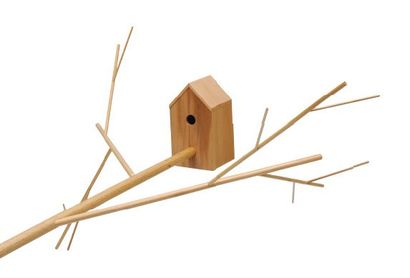 EMILIE CAzIN (NÉE EN 1984) - Prototype Perchoir "Bird house" en bois, composé d'un...
