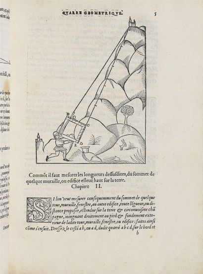 FINE, Oronce. La Composition et usage du quarré géométrique Gilles Gourbin, 1556...