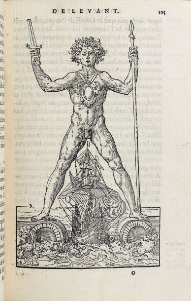 THEVET, André. Cosmographie de Levant Lyon, J. de Tournes et G. Gazeau,1556 In-4...