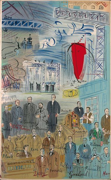 DUFY, Raoul. La Fée électricité Paris, La Palme (Impr. Mourlot), 1953 10 lithographies...