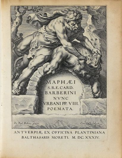 BARBERINI, Card. Maffeo, Pape Urbain VIII. Poemata Anvers, P. Moretus, 1634 In-4...