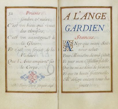 JARRY, Nicolas. Litanies de la Vierge Marie. Manuscrit calligraphié. 64 pages Paris,...