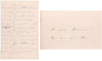 VIVIEN, Renée. Evocations [Manuscrit autographe signé et corrigé] 1903 51 feuillets...