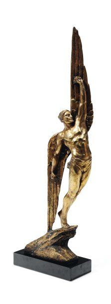 Pierre LE FAGUAYS (1892-1962) Icare Bronze argenté, signé sur la base et portant...