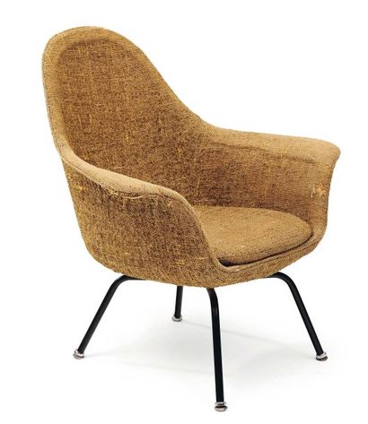 DE COENE - Prototype Fauteuil inspiré du fauteuil "Womb" de Eero Saarinen. H_82,5...