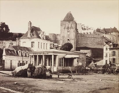 Dieppe Davanne. 2 tirages circa 1860 (24x31,5) et 19x25 cm)