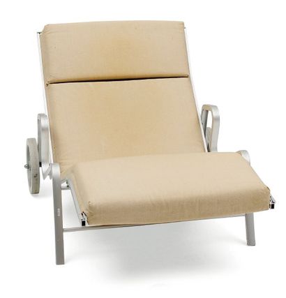 ERIK SIGFRID PERSSON - Prototype Chaise longue d'extérieur à assise et dossier en...