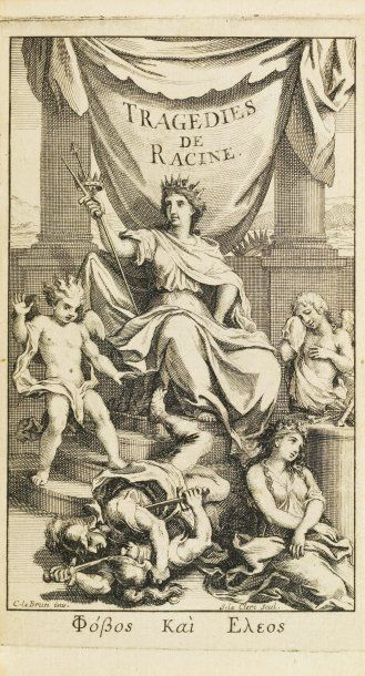 RACINE. OEuvres. Paris, Claude Barbin, 1676. 2 volumes in-12 de 1 frontispice, (4)...