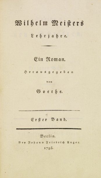 GOETHE (Johann Wolfgang).